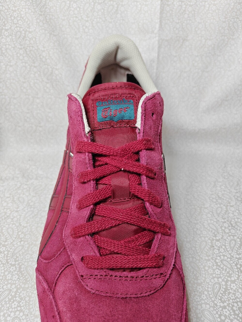 Onitsuka Tiger Colorado Eighty-Five Burgundy Suede Retro Sneakers Men's Sz 12 - Picture 3 of 10